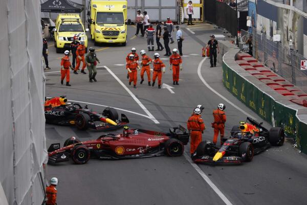 Perez crash monaco 2022