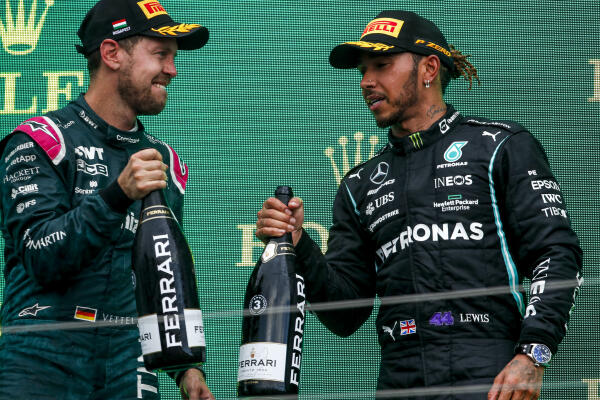 Vettel en Hamilton
