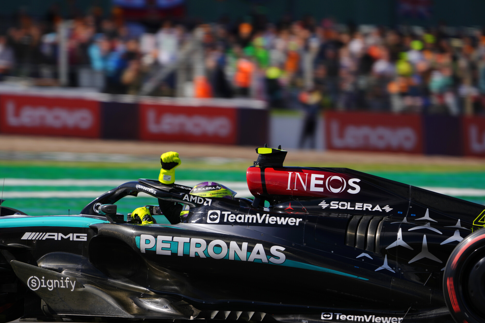 Lewis Hamilton winnaar Britse GP 2024