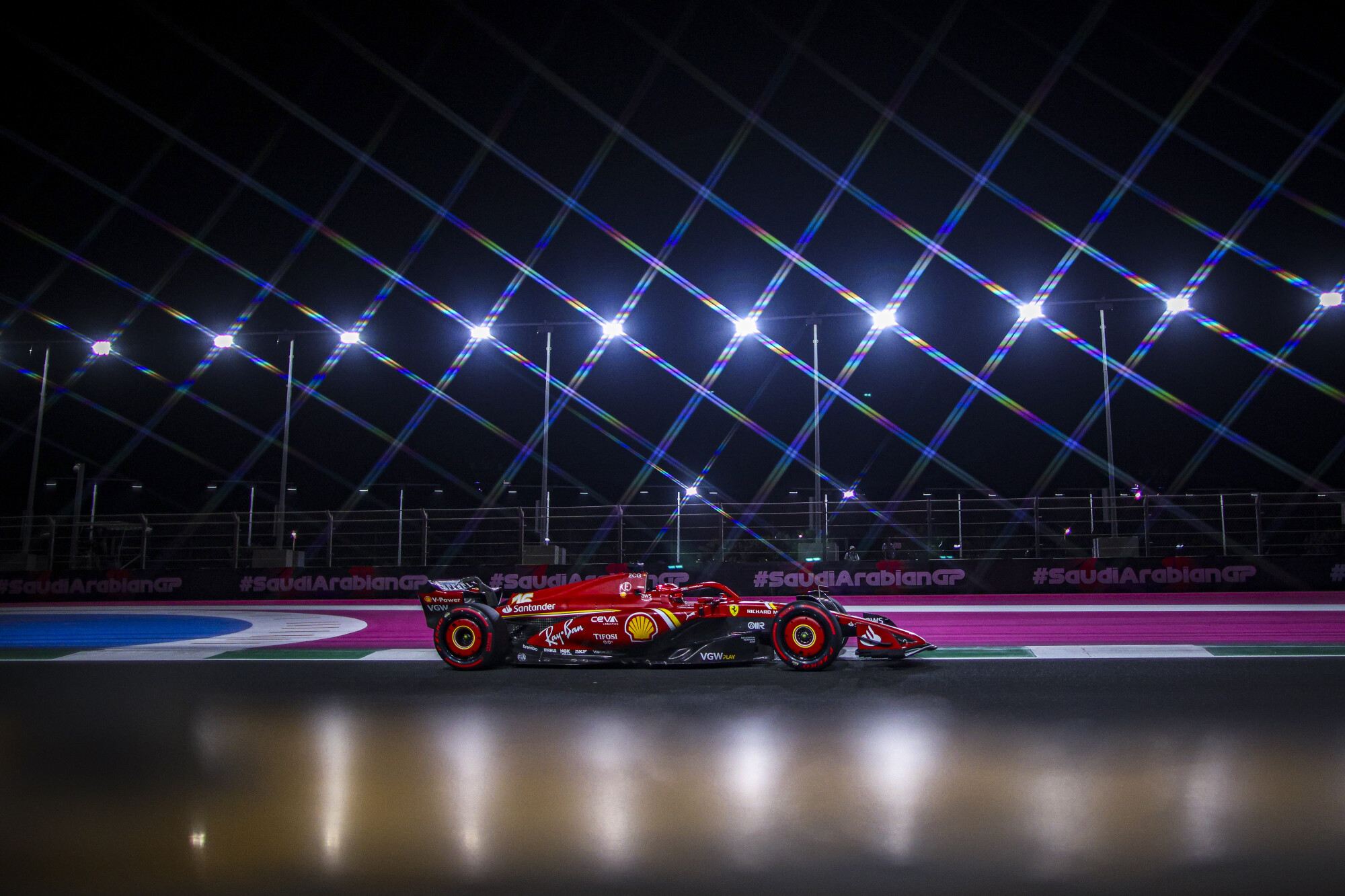 Charles Leclerc auto Saoedi-Arabië 2024