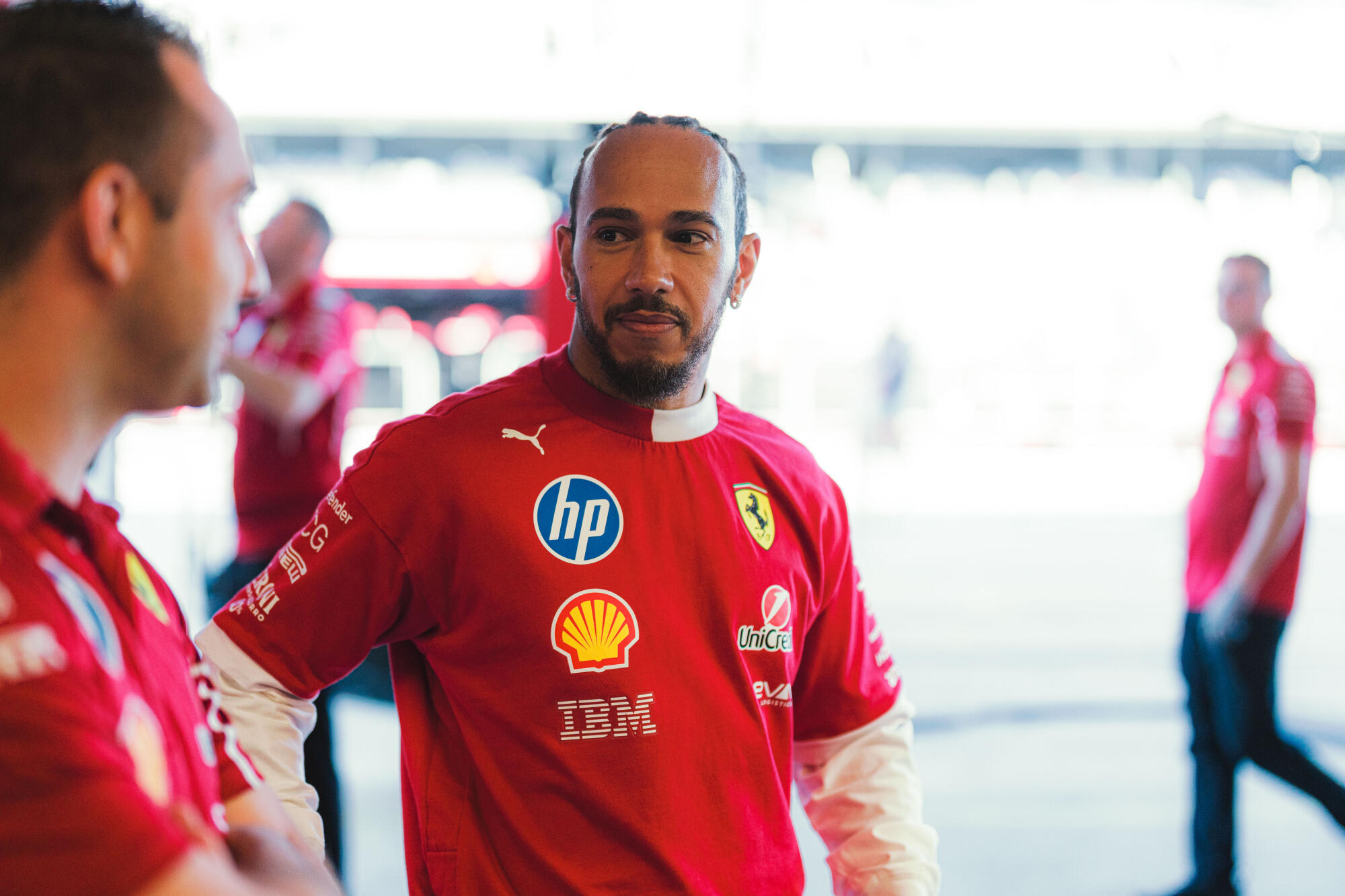 Lewis Hamilton garage Ferrari Austin Amerika 2025