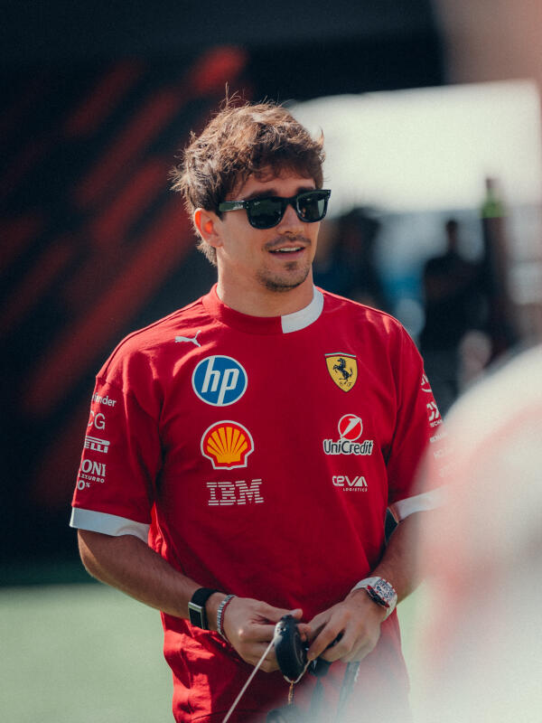 Charles Leclerc paddock Mexico 2025