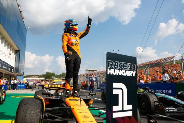 Oscar Piastri eerste overwinning Hongarije 2024