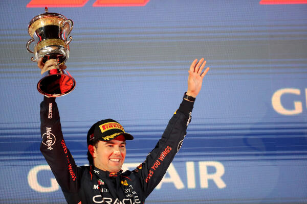 Sergio Perez podium Bahrein 2023