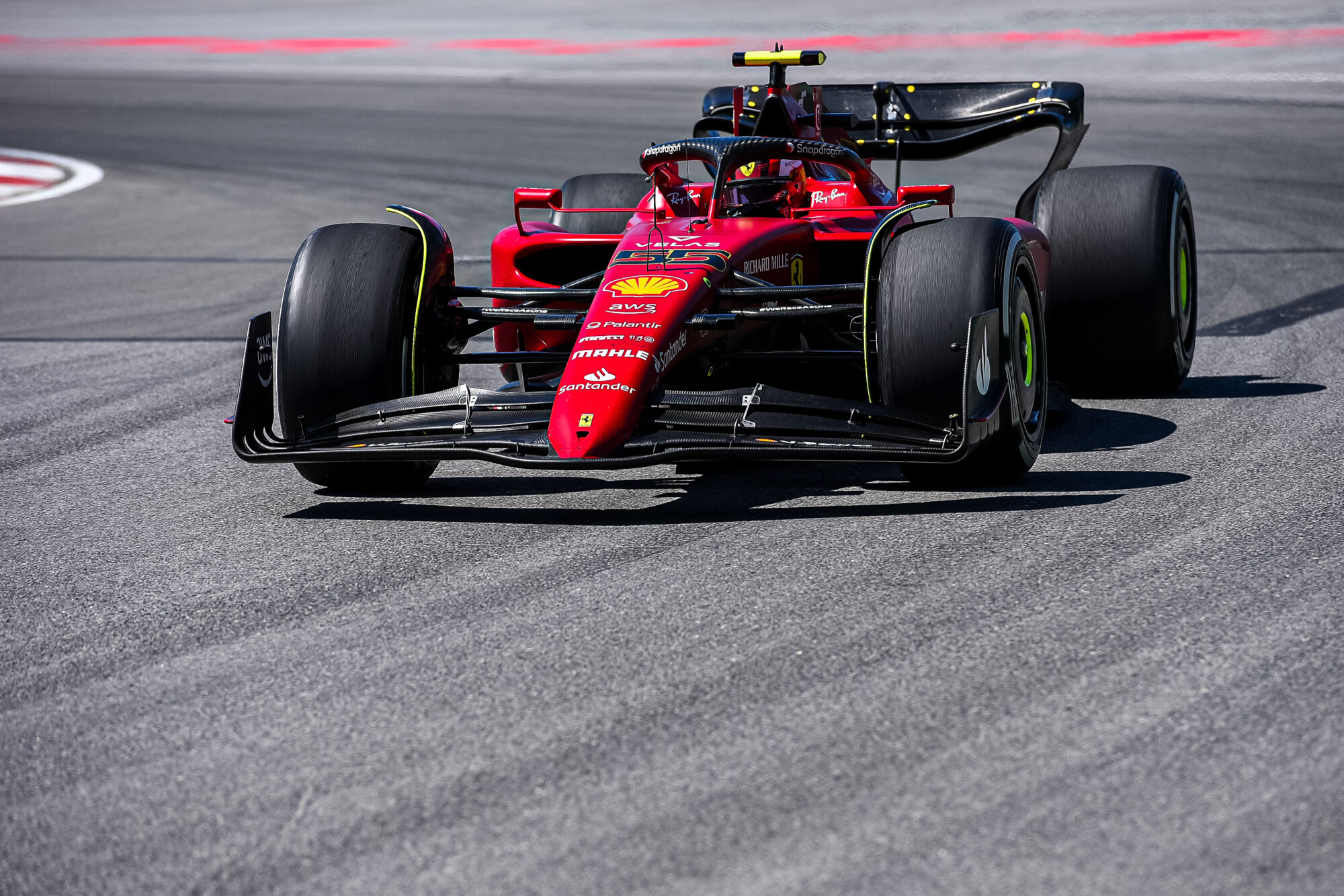 Sainz rijdend rechtsvoor - Canada 2022