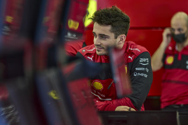Charles Leclerc tijdens de wintertest in Bahrein 2022